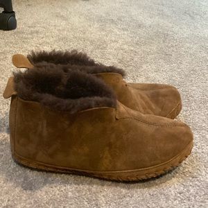 L.L.Bean Suede Fur lined booties